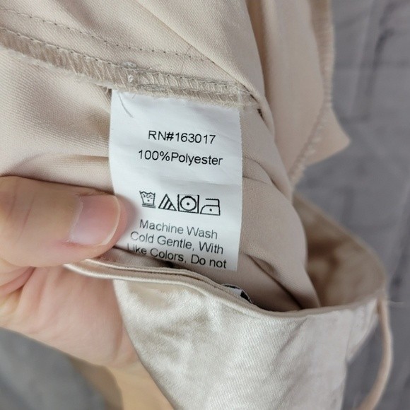 Princess Polly Huxley champagne satin high waisted wide leg pants - Picture 11 of 16